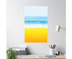 SURF, plage, ciel, mer, océan, sable, surfeur, surf, vague, équitation, bodyboard. Poster