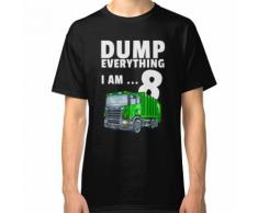 Corbeille de recyclage poubelle anniversaire 8 8ème chemise enfants garçons T-shirt classique