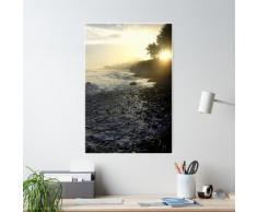Plage de sable noir (Salvador) Poster