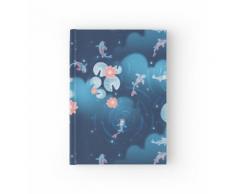 Koi étang - nuit Carnet cartonné