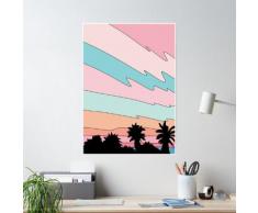 Coucher de soleil sur la plage par Elebea Poster