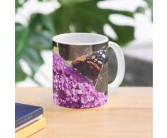 arbuste à papillons et papillon en été Mug