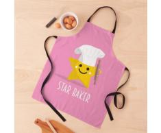Cute Star Baker avec rouleau à pâtisserie - Rose Tablier