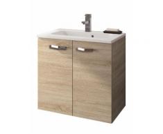 Meuble sous vasque NEOVA ANGELO décor chêne naturel 2 portes