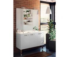 Meuble sous vasque NEOVA ANGELO blanc brillant 3 portes