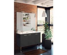 Meuble sous vasque NEOVA ANGELO graphite mat 3 portes