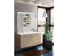 Meuble sous vasque NEOVA ANGELO décor chêne naturel 3 portes