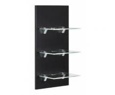 Étagère murale à Led SANTINI noir satiné avec 3 tablettes en verre