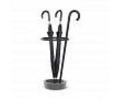 MOGG set de 3 porte-parapluie RENE' (base gris laqué, canne noire - Hêtre)