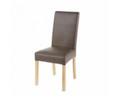 Housse de chaise en microsuède taupe 41x70