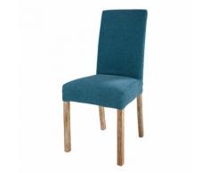Housse de chaise bleu cobalt 46x69