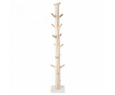 Porte-manteau tronc d'arbre en mangoustanier