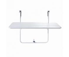Table de balcon rabattable en métal blanc L88 Batignolles