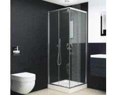 vidaXL Cabine de douche Verre de sécurité 70x70x185 cm