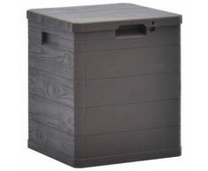vidaXL Boîte de rangement de jardin 90 L Marron