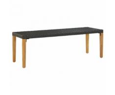 vidaXL Banc de jardin 80 cm Résine tressée Noir