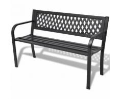 vidaXL Banc de jardin 118 cm Acier Noir