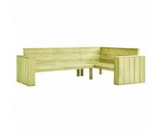 vidaXL Banc d'angle de jardin 239 cm Bois de pin imprégné