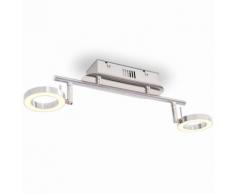vidaXL Plafonnier / Lampe murale LED avec 2 lampes Blanc chaud