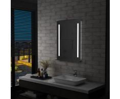 vidaXL Miroir mural à LED pour salle de bains avec étagère 60x80 cm