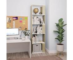 vidaXL Bibliothèque/Séparateur de pièce Blanc chêne sonoma 45x24x159cm