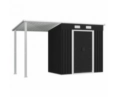 vidaXL Abri de jardin avec toit étendu Anthracite 346x121x181 cm Acier