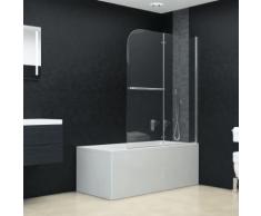 vidaXL Cabine de douche pliable 2 panneaux ESG 120x140 cm