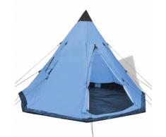 gris Tente 2 pièces//4 personnes avec auvent H 170 x L 420 x l 210 cm