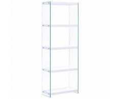vidaXL Bibliothèque à 5 niveaux Blanc 60x29x167 cm MDF