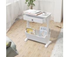 vidaXL Porte-revues Melrose Blanc