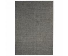 vidaXL Tapis d'extérieur/d'intérieur Aspect sisal 140x200cm Gris foncé