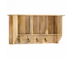 vidaXL Porte-manteau mural 70x20x36 cm Bois de manguier massif