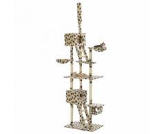vidaXL Arbre à chat avec griffoir en sisal 230-260cm Beige Motif patte