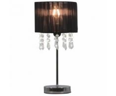 vidaXL Lampe de bureau Noir Rond E27