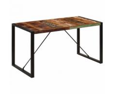 vidaXL Table de salle à manger 140x70x75cm Bois de récupération massif