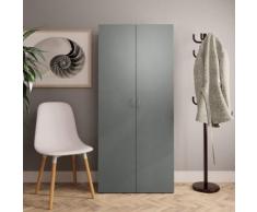vidaXL Armoire à chaussures Gris 80 x 35,5 x 180 cm Aggloméré