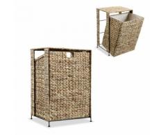 vidaXL Panier à linge 44 x 34 x 64 cm Jacinthe d'eau