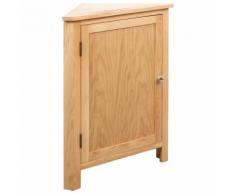 vidaXL Armoire d'angle 59 x 36 x 80 cm Bois de chêne massif