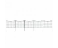 vidaXL Ensemble de clôture voûtée plus basse d'étang 77,5x64 cm Vert