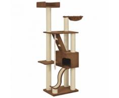 vidaXL Arbre à chat avec griffoirs en sisal Beige 180 cm XXL