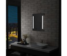 vidaXL Miroir mural à LED pour salle de bains avec étagère 50x70 cm