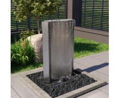 vidaXL Fontaine de jardin Argenté 60,2x37x122,1 cm Acier inoxydable