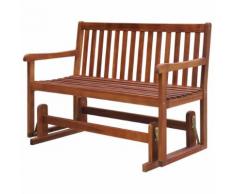 vidaXL Banc oscillant de jardin 125 cm Bois d'acacia solide