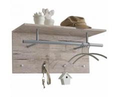 FMD Porte-manteau mural 72x29,3x34,5 cm Chêne sable