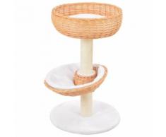 vidaXL Arbre à chat avec griffoir en sisal Naturel Bois de saule