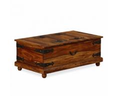 vidaXL Coffre de rangement Bois massif de Sesham 90 x 50 x 35 cm