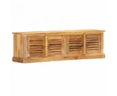 vidaXL Banc de rangement 128 cm Bois de manguier massif