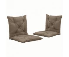 vidaXL Coussins de chaise pivotante 2 pcs Taupe 50 cm Tissu