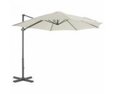 vidaXL Parasol en porte-à-faux avec poteau en aluminium 300 cm Sable