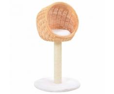 vidaXL Arbre à chat avec griffoir en sisal Naturel Bois de saule